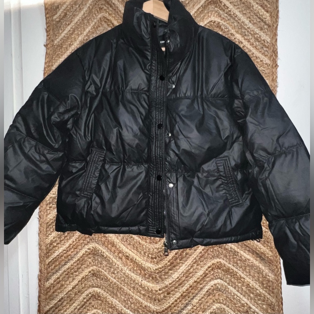 Express Black Puffer Jacket